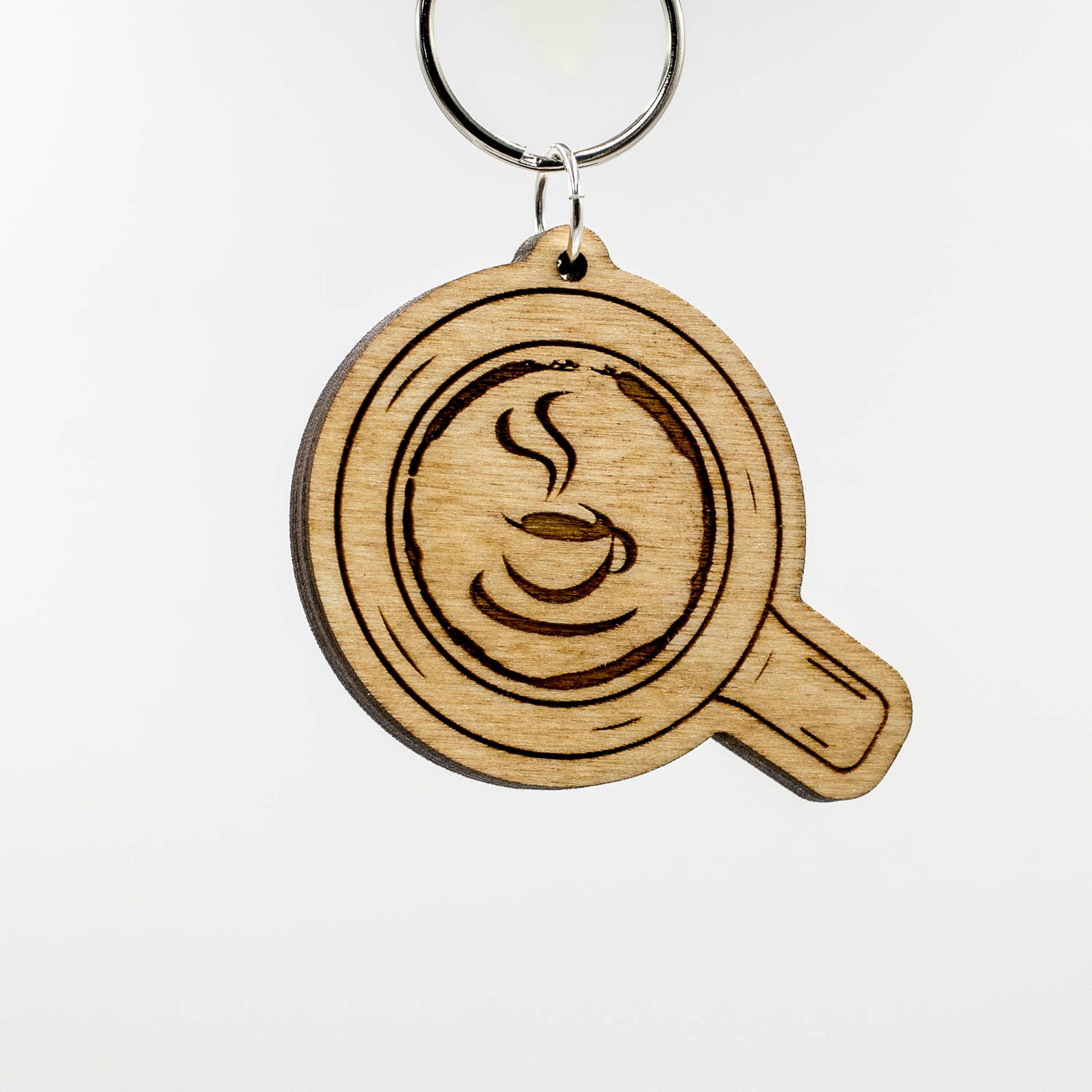 Steaming Coffee Cup Keychain Cup of Coffee Keyring Coffee Etsy