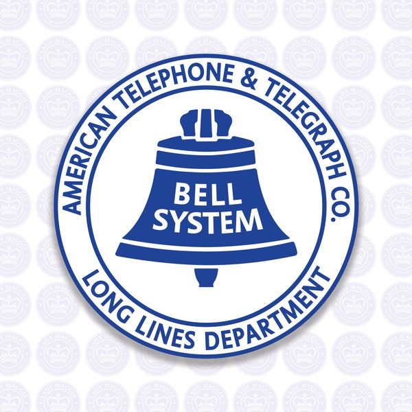 Long Lines Department Decal - Bell System ATT Vintage Logo Bumper Sticker - Bell System Long Lines Vintage Logo Decal - ATT Long Lines