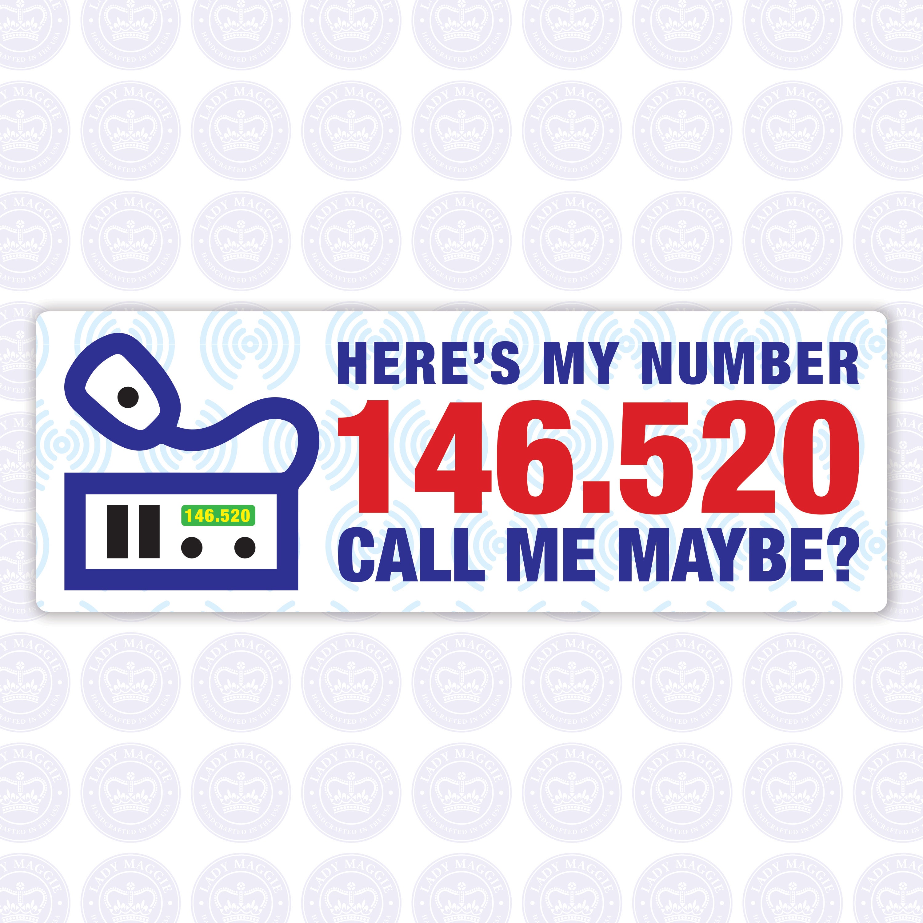 146.520 2m National Simplex Calling Frequency Decal