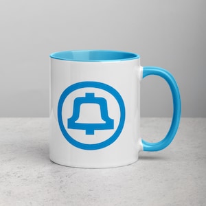 Bell System 1969 Vintage Logo Colored Mug | Retro American Telephone & Telegraph Co | Bell Telephone Coffee Cup | Vintage Bell Logo Mug