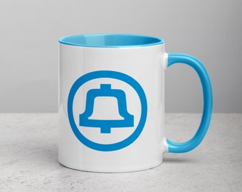 Bell System 1969 Vintage Logo Colored Mug | Retro American Telephone & Telegraph Co | Bell Telephone Coffee Cup | Vintage Bell Logo Mug