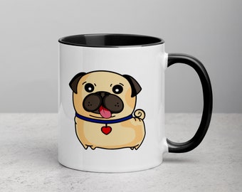 Fawn Pug Mug | Fawn Pug Coffee Cup | Fawn Pug Tongue Out Tuesday | Pug Mug | Gift for Pug Lover | Apricot Pug