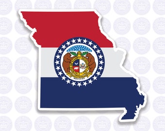 Missouri Decal - MO State Flag Decal - Missouri State Bumper Sticker - State of Missouri Decal MO Flag Decal Sticker