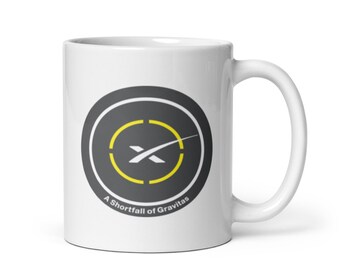 SpaceX Drone Ship Mug | A Shortfall of Gravitas | SpaceX Drone Ship Logo Coffee Cup | Space X Logo Mug | Aerospace Mug