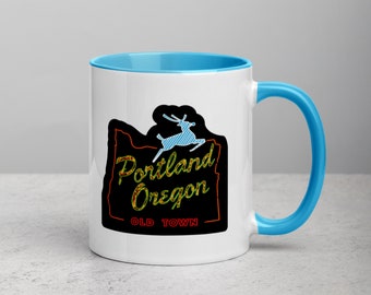 Portland Old Town Mug - Portland Oregon Old Town Coffee Cup - Portland Mug - Portland OR 2 Sided Mug - Portland Old Town Double Sided Mug