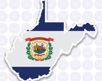 West Virginia Decal - WV State Flag Decal - West Virginia State Bumper Sticker - State of West Virginia Decal - West Virginia Flag Sticker