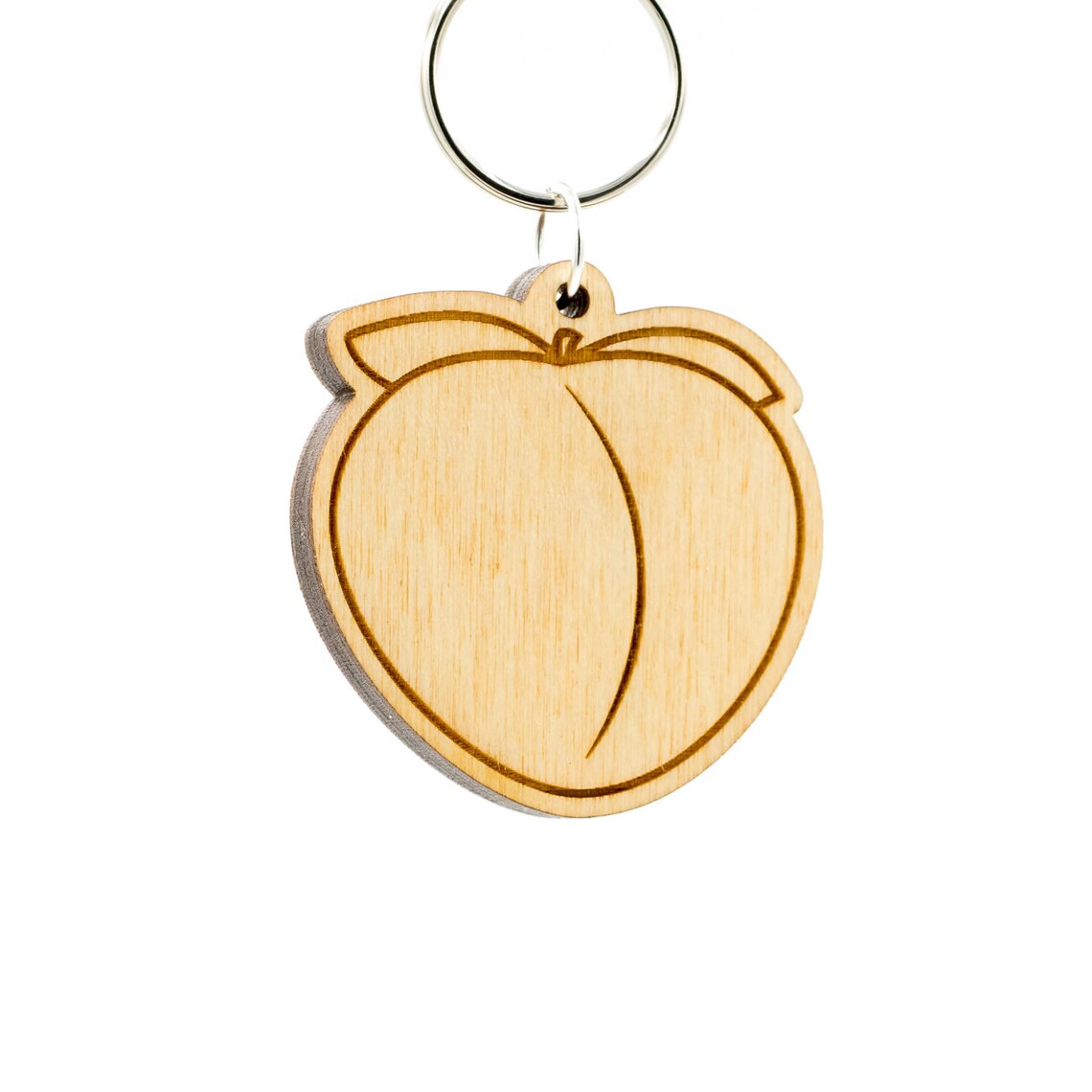 Peach Emoji Keychain Butt Emoji Keyring Juicy Peach Emoji Etsy