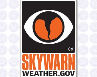 SKYWARN Decal - NWS SKYWARN Storm Spotter Decal - Skywarn Bumper Sticker - Skywarn Spotter Decal - Skywarn Volunteer Sticker - Spotter