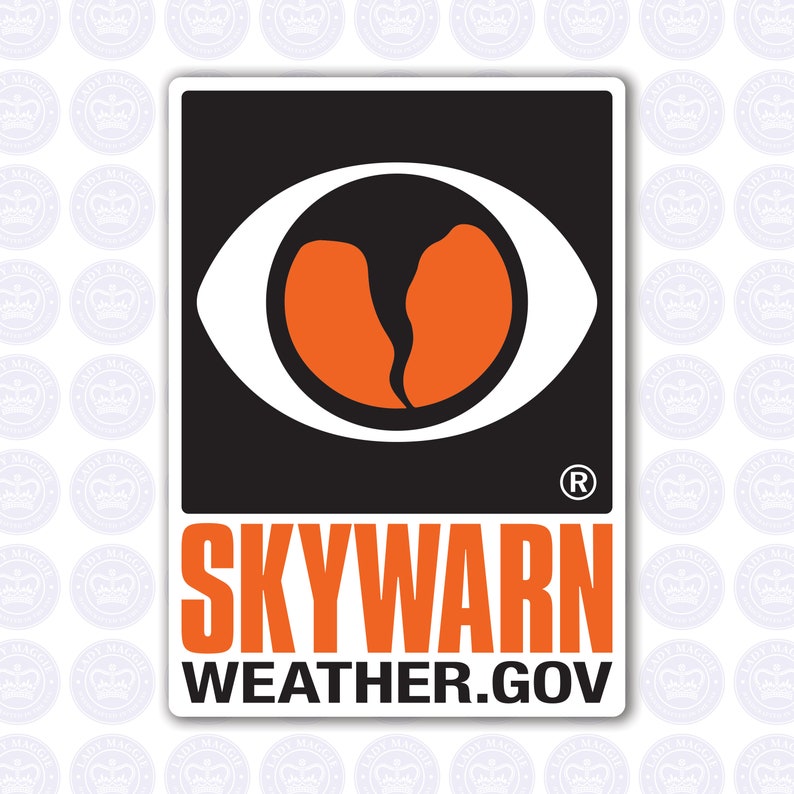 SKYWARN Decal - NWS SKYWARN Storm Spotter Decal - Skywarn Bumper Sticker - Skywarn Spotter Decal - Skywarn Volunteer Sticker - Spotter Set of all 3 sizes