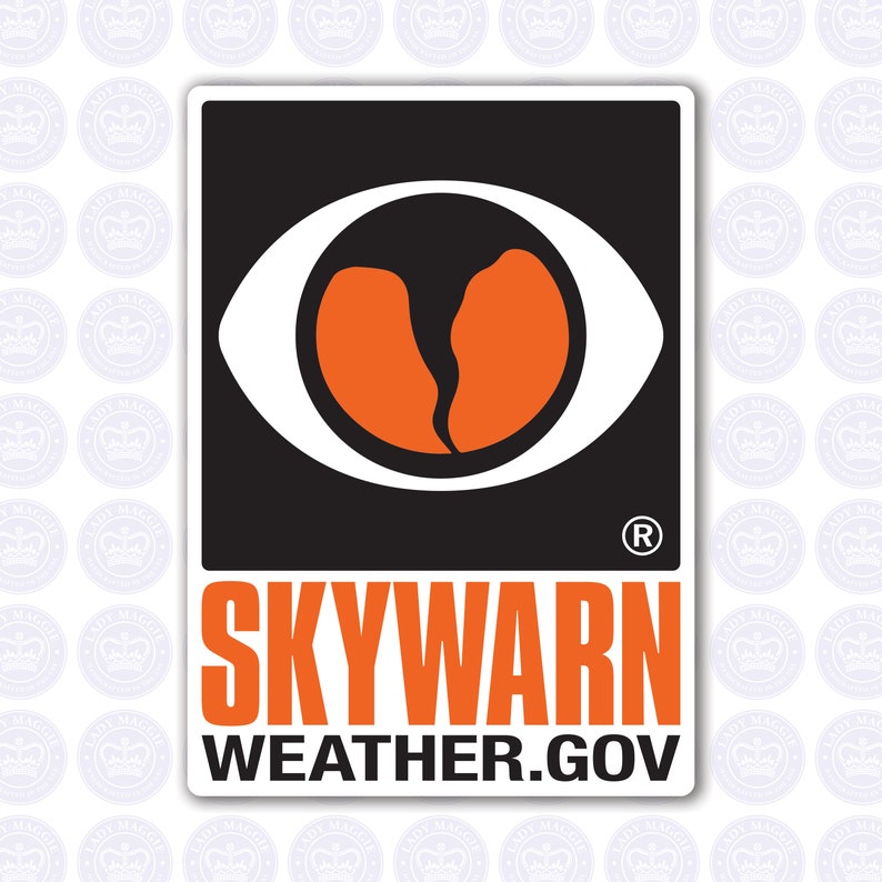 SKYWARN Decal NWS SKYWARN Storm Spotter Decal Skywarn Bumper Sticker Skywarn Spotter Decal Skywarn Volunteer Sticker Spotter Set of all 3 sizes