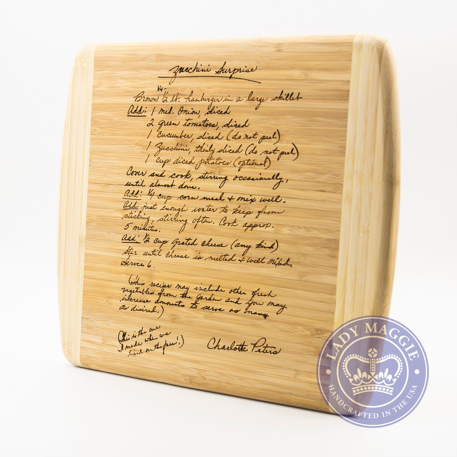 Personalized Family Recipe Cutting Board 13.5x11.5 Mom Gift Etsy