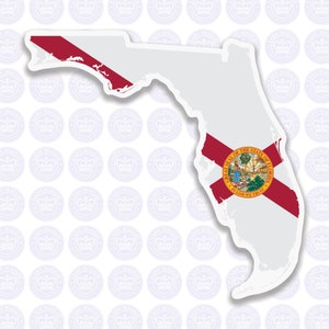 Florida Decal - FL State Flag Decal - Florida State Bumper Sticker - State of Florida Decal - FL Flag Sticker - Florida Bumper Sticker
