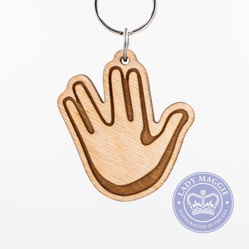 Vulcan Hand Salute Emoji Keychain Star Trek Vulcan Emoji Etsy