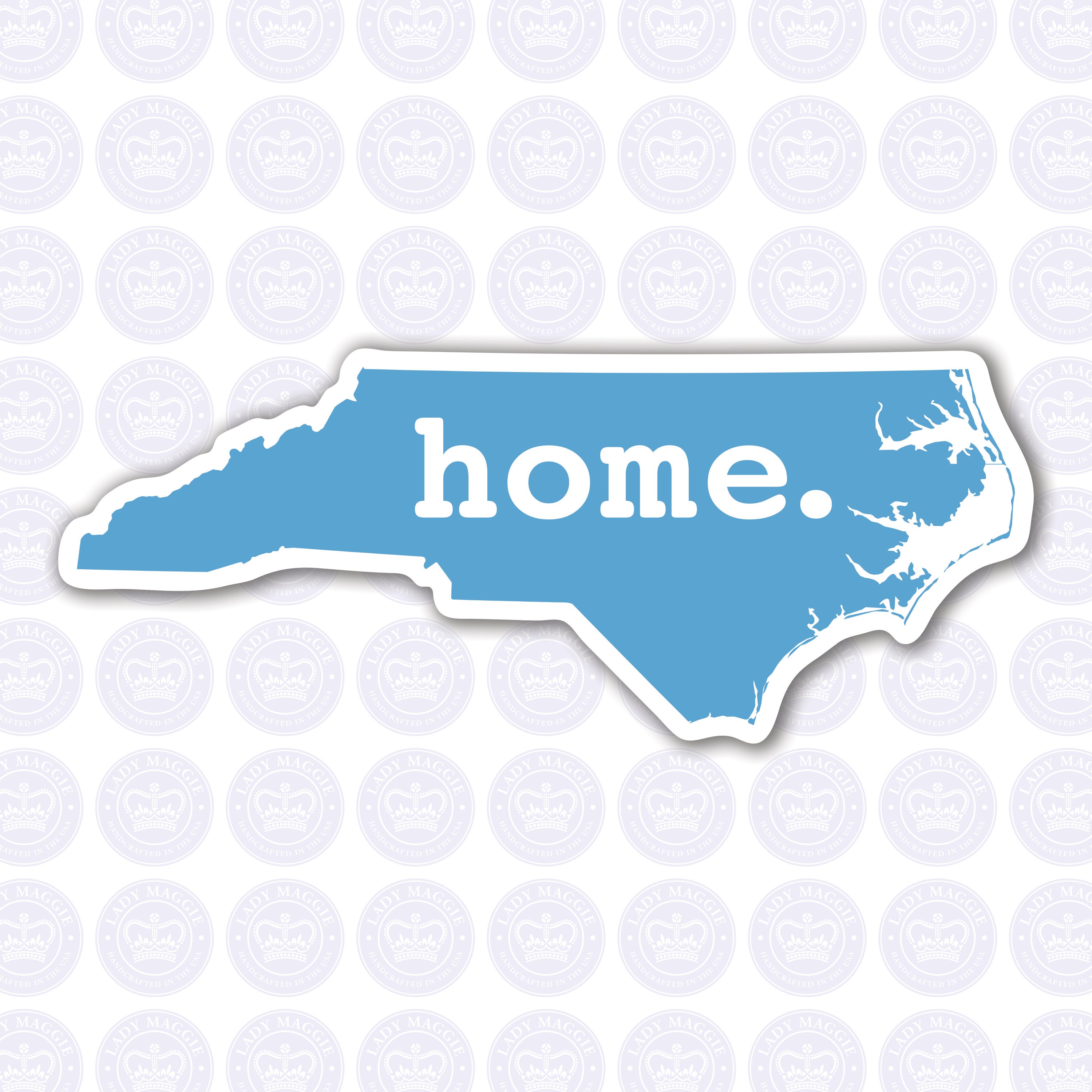 North Carolina Home Decal Tar Heel Blue NC Decal North Adult Picture
