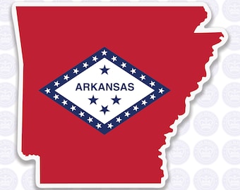 Arkansas Decal - AR State Flag Decal - Arkansas State Bumper Sticker - State of Arkansas Decal - AR Flag Sticker - Arkansas Bumper Sticker