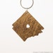 Arkansas Wooden Keychain - AR State Keychain - Wooden Arkansas Carved ...
