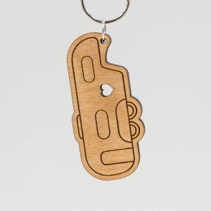 Fifth Wheel Camper Keychain 5th Wheel Camper Charm Camping Keychain RV Engraved Wood Key Ring Camper Trailer RV Keyring image 6