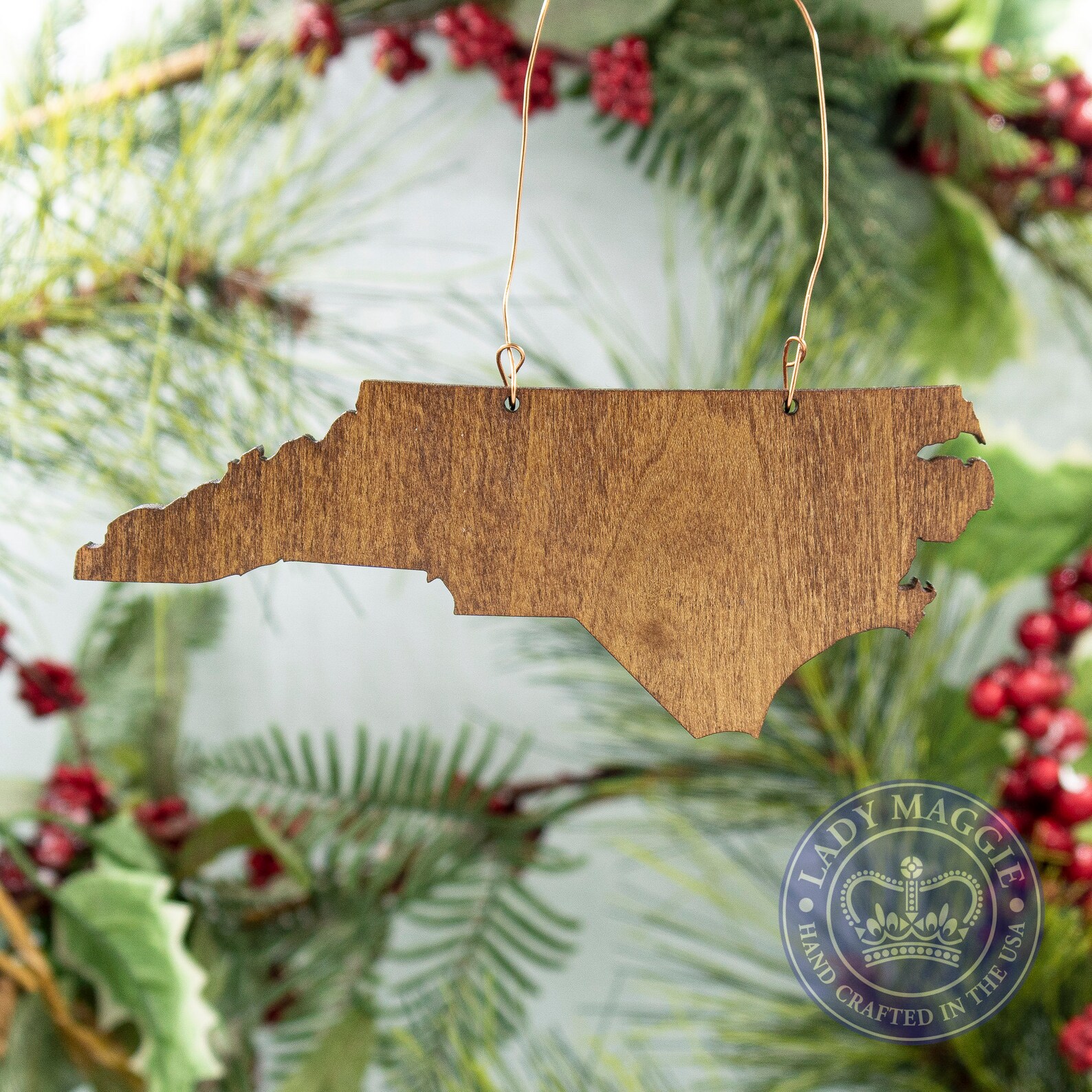 North Carolina Christmas Ornament Wooden North Carolina Etsy North Carolina Christmas Ornaments