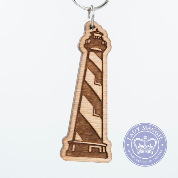 Lighthouse Keychain Nautical Keychain Seaside Keychain Etsy