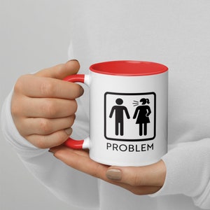 Ham Radio Hobby Mug | Problem Solved - Hobby Coffee Cup | Amateur Radio Mug with Color Inside | Radio Operator Mug | Gift for Ham Operator