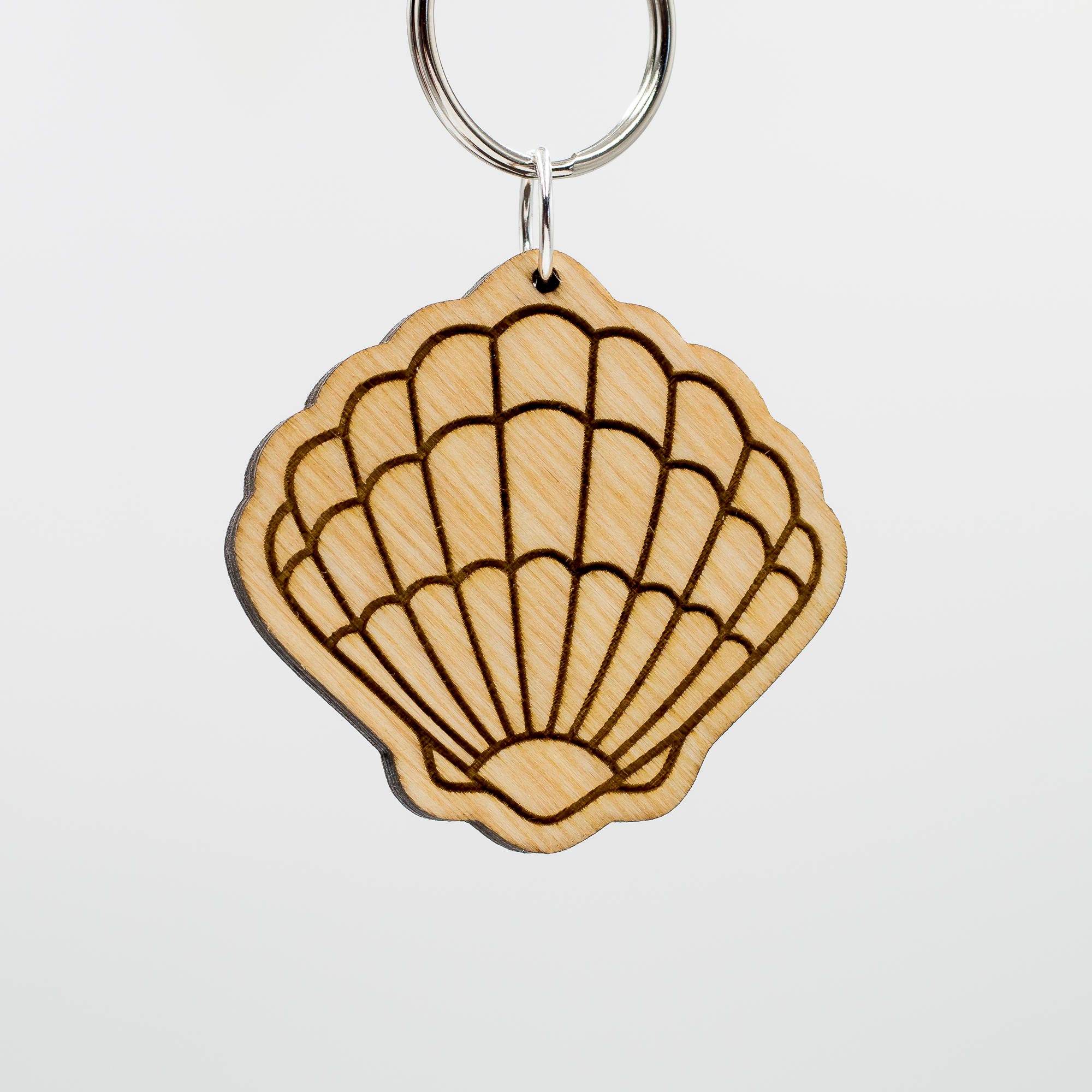 Seashell Keychain Clam Shell Keychain Sea Shell Keychain Etsy