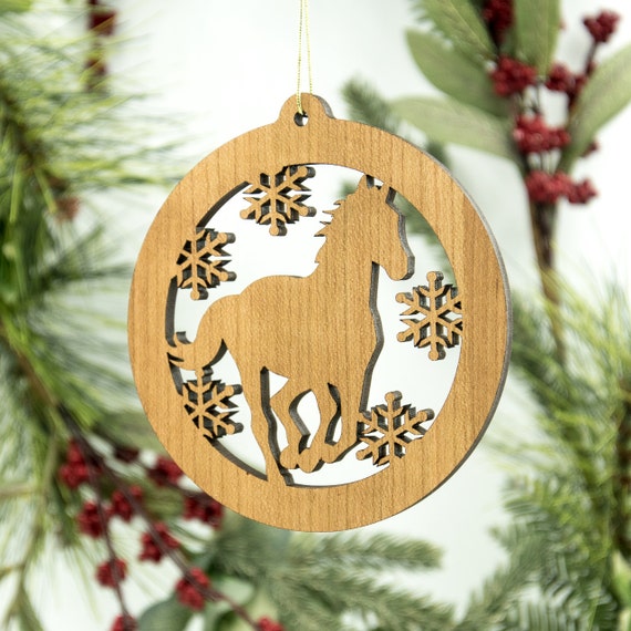 Grace Incubus brand Horse Christmas Wood Ornament Horse Silhouette Laser Cut - Etsy