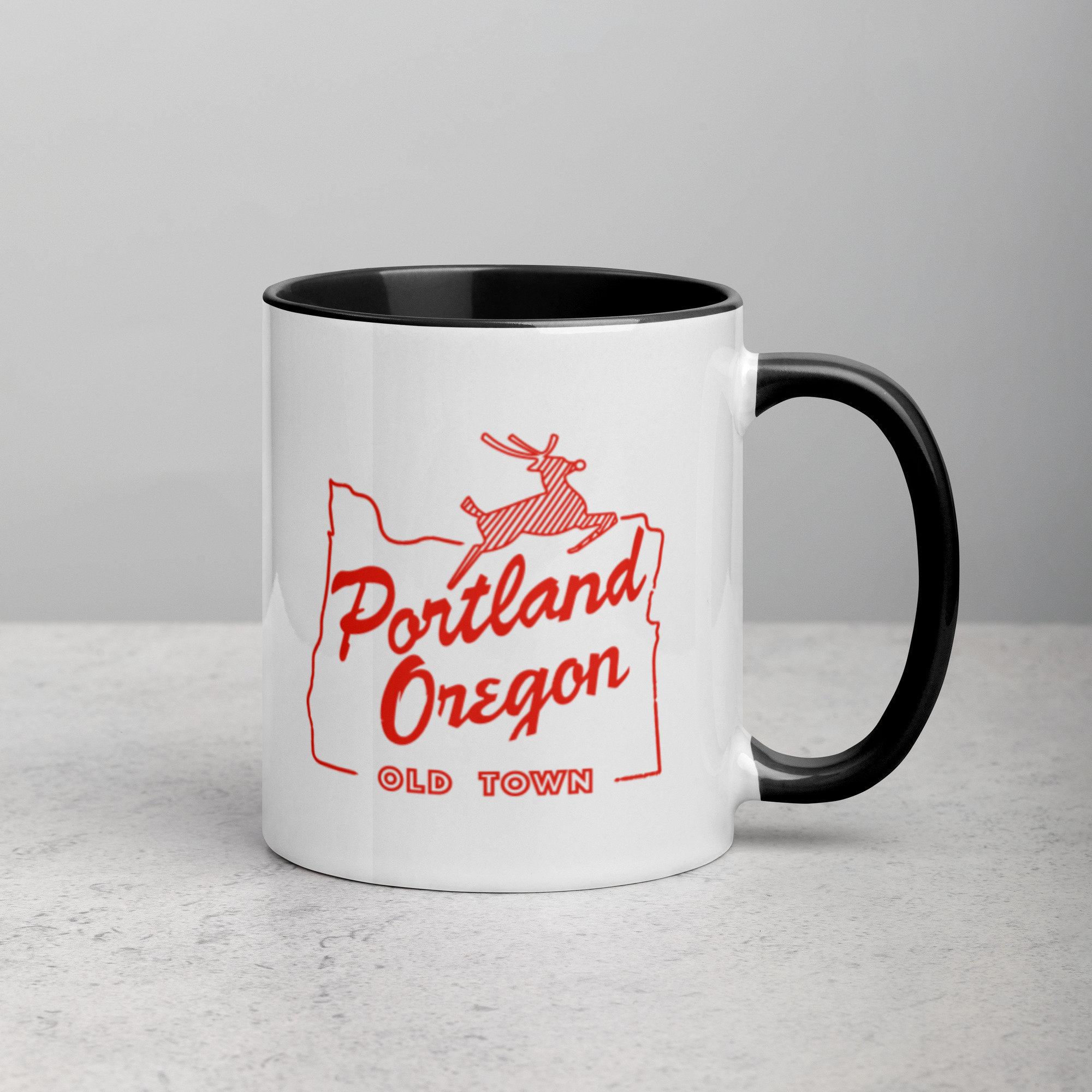 Portland Old Town Mug - Portland Oregon Old Town Coffee Cup - Orange Portland Mug - Portland OR Mug - Portland Old Town Double Sided Mug