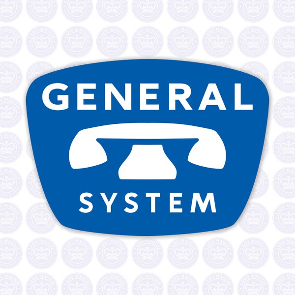 General System Logo Bumper Sticker - Retro General System Logo Decal - Vintage General System Logo - Lineman - Phone Telecom