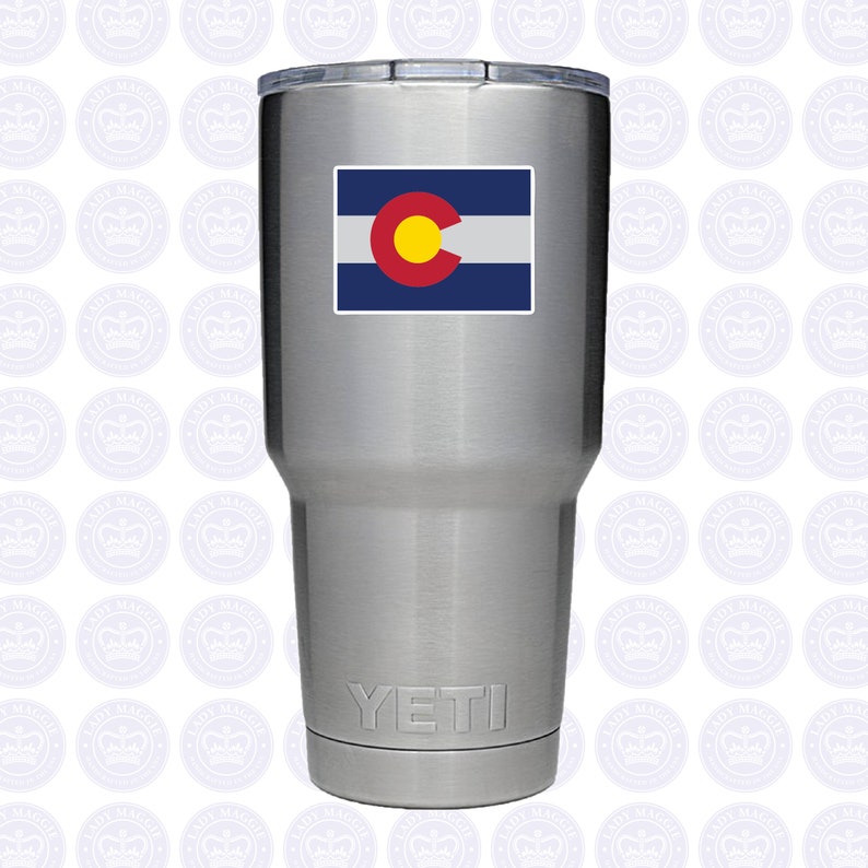 Colorado State Flag Stickers - 4 Pack 2x1.3 Inch Vinyl Bumper & Helmet Decals