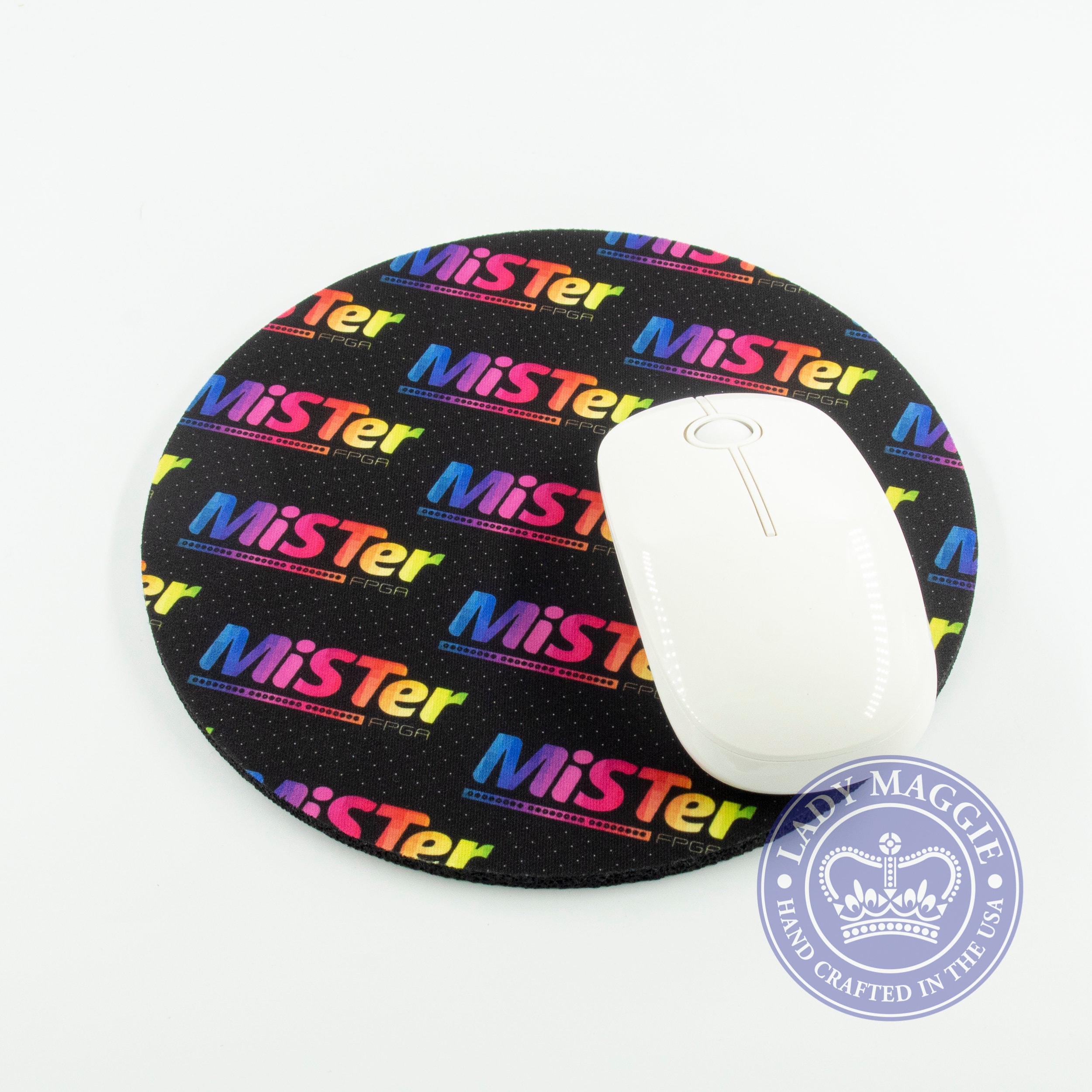 MiSTer Round Mousepad 7.5&quot; - Retro Gamer Mouse Mat - MiSTer Gaming Mousepad - Video Game Mouse Pad - MiSTer FPGA Mousepad