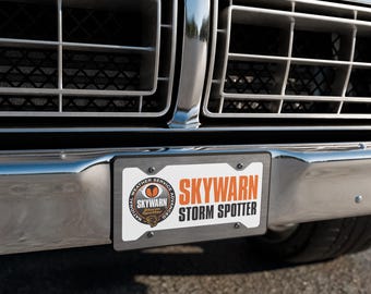 Skywarn Advanced Storm Spotter Vanity License Plate | NWS SKYWARN Storm Spotter License Plate | NWS Advanced Storm Spotter Car Tag