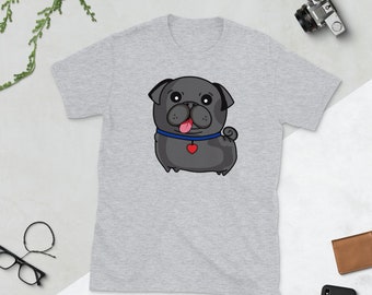 Black Pug T-Shirt - Black Pug Dog Tee Shirt - Black Pug Tongue Out Tuesday - Pug Shirt - Gift for Pug Lover