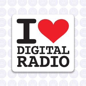 I Love Digital Radio Decal Amateur Radio Decal - Bumper Sticker Radio Ham - I Heart Digital Radio Laptop Decal - Ham Radio Yeti Decal