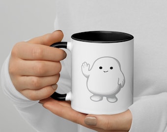 Doctor Who Adipose Coffee Cup - Dr Who Adipose Mug with Color Handle - Doctor Who Donna Noble Adipose Episode Free Shipping