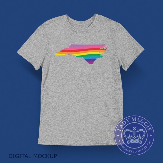 North Carolina Rainbow Flag T-Shirt North Carolina Rainbow Flag T-Shirt
