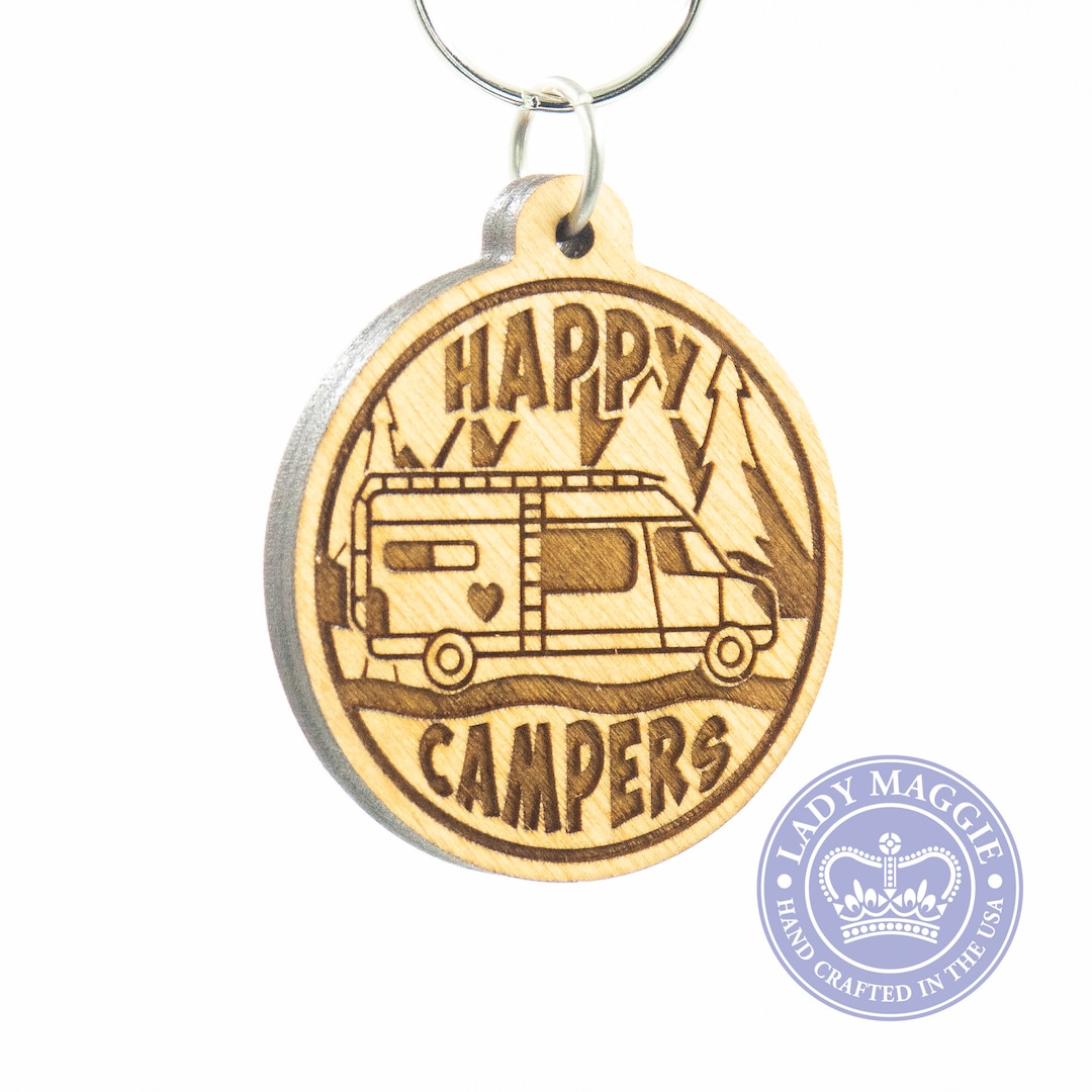 Happy Campers Class B Camper Van Keychain Camper Van Charm Etsy