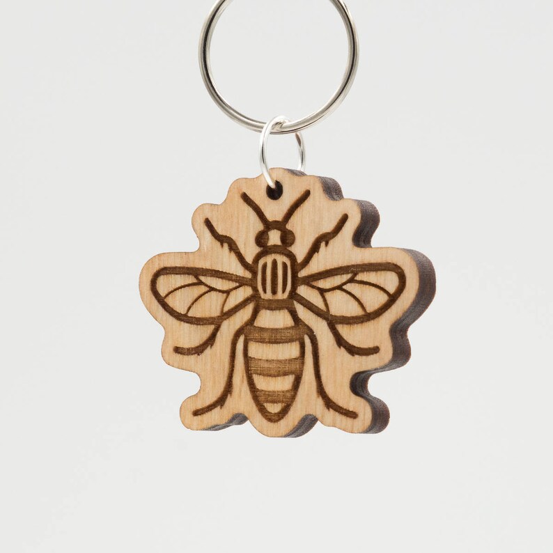 Made In Manchester - Worker Bee Button Badge, Fridge Magnet, Key Ring - Foto 8