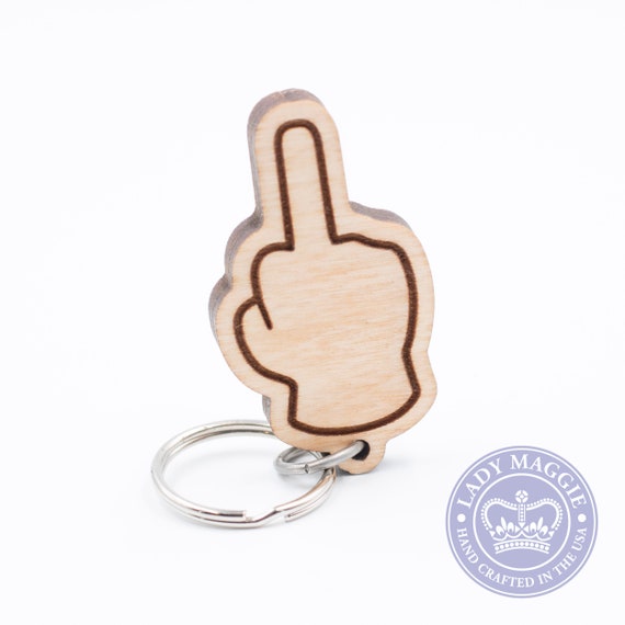 Middle finger hotsell keychain