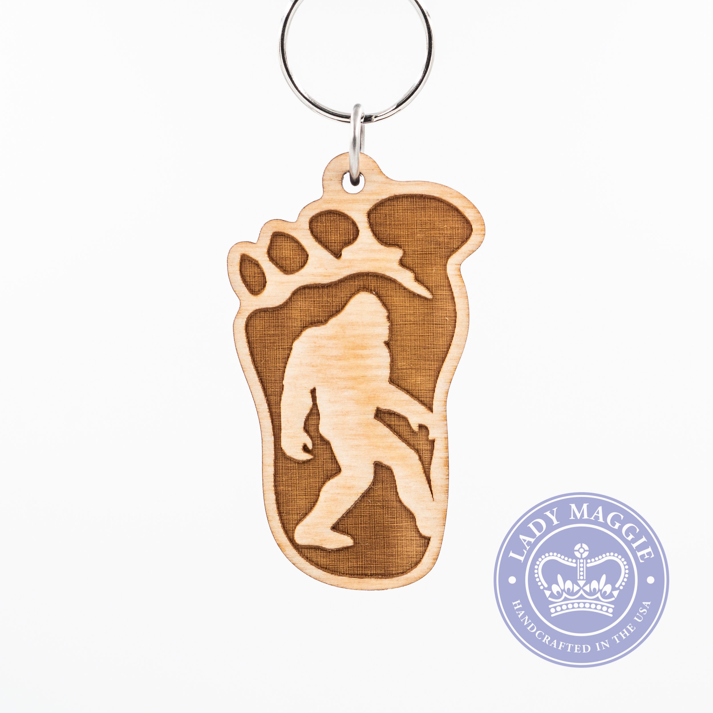 Bigfoot Keychain Sasquatch Engraved Wooden Keychain Big Foot Keychain Yeti Keychain Squatch Keychain Bigfoot Charm Etsy Denmark