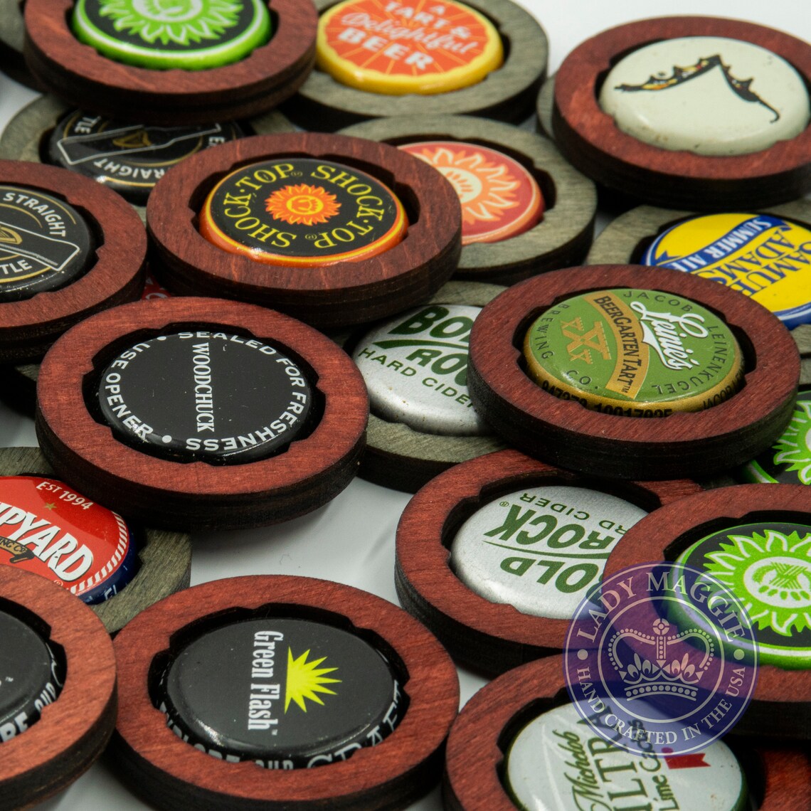 Bottle Cap Checkers Game Wooden Checkerboard with Bottle Cap Etsy