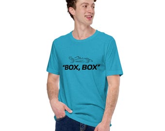 Formula 1 Box Box Unisex T-shirt Team Colors | F1 Racing Shirt | F1 Pit Stop Tee Shirt | Box Box Shirt F1 | Grand Prix Formula One