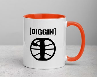 Diggin Mug - Metal Detector Coffee Cup - Detectorist Mug - Minelab Equinox Mug - Digger Coffee Cup - Treasure Hunter Metal Detecting