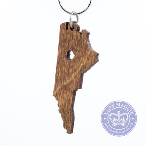 North Carolina Keychain NC State Keychain Wooden North Carolina Carved Key Ring Wooden Engraved NC Charm image 7