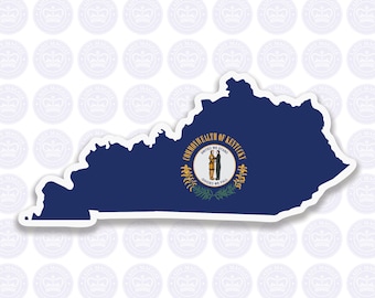 Kentucky Decal - KY State Flag Decal - Kentucky State Bumper Sticker - State of Kentucky Decal - KY Flag Sticker - Kentucky Yeti Decal