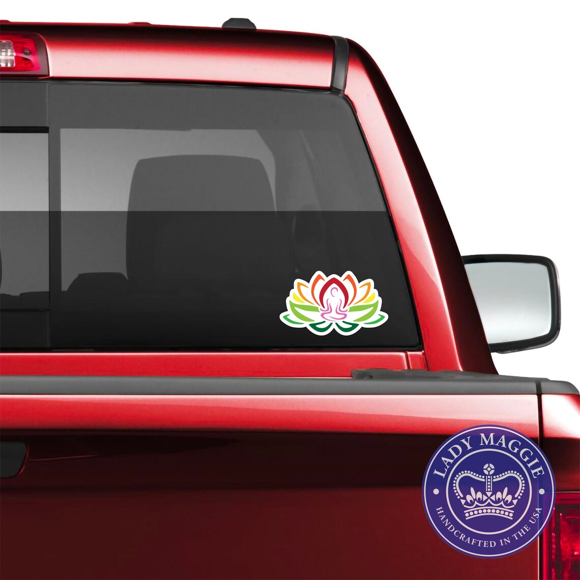 Lotus Flower Yoga Decal Lotus Flower Decal Sukhasana Pose Etsy