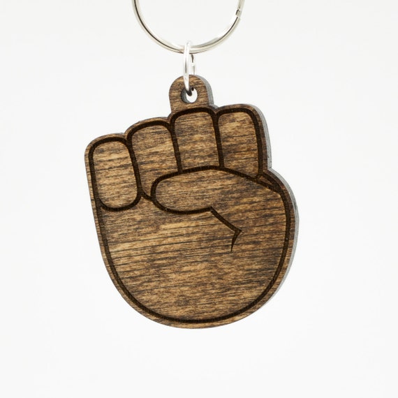 Puno Elevado Emoji Llavero Bomba De Puno Emoji Anillo De Etsy