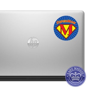 Super Mom Decal Super Mom Bumper Sticker Mother's Day Decal Mom Laptop Sticker Sticker Gift for Mom Supermom Yeti Decal image 2