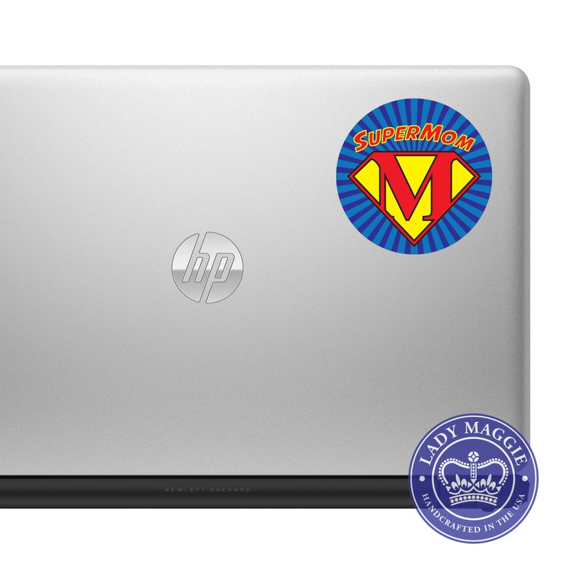 Super Mom Decal Super Mom Bumper Sticker Mother's Day Decal Mom Laptop Sticker Sticker Gift for Mom Supermom Yeti Decal image 2