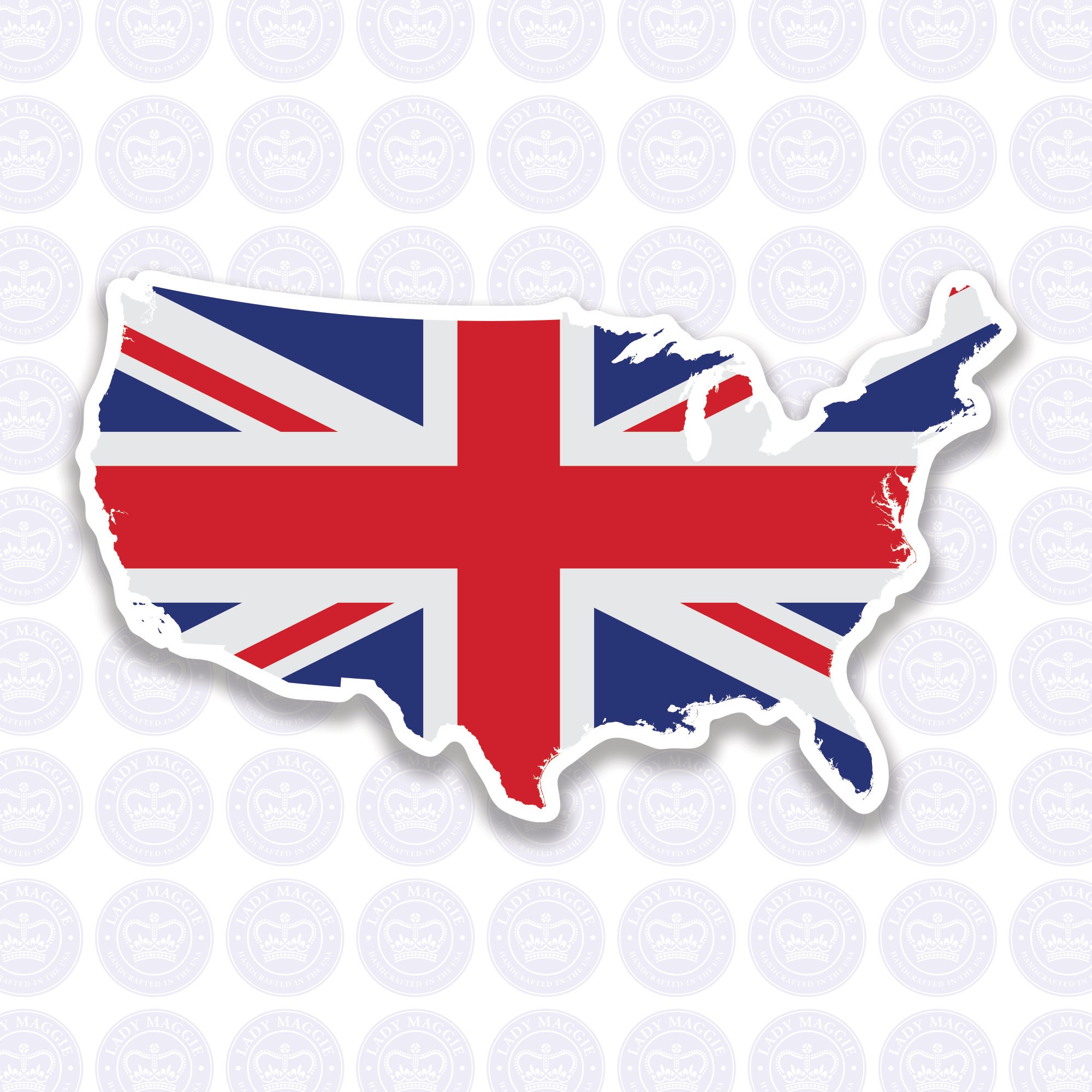American British Flag Decal Union Jack British Expat Decal Etsy