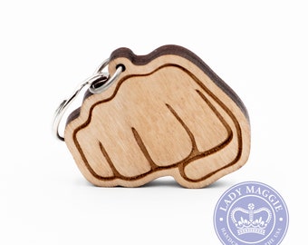 Fist Bump Emoji Keychain - Oncoming Fist Emoji - Fisted Hand Sign Emoji - Bro Fist - Brofist - Fist Bump - Closed Fist Emoji - Punch Emoji